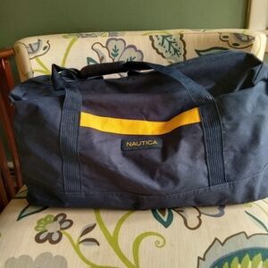 New Nautica logo unisex casual travel gym canvas duffel bag, OS
